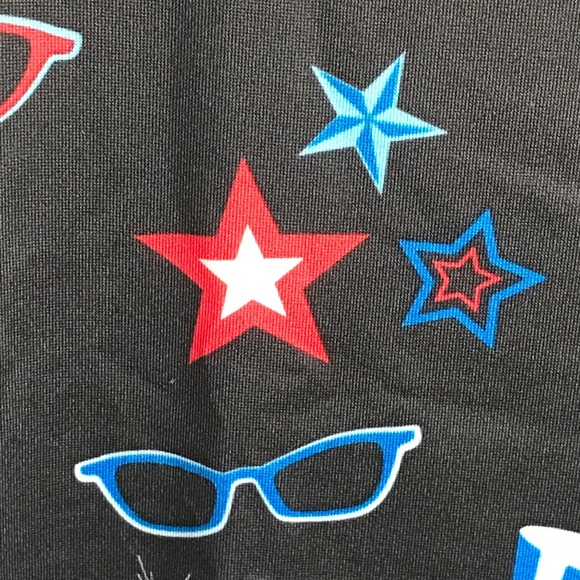 Midi Swing Dress 4th of July Patriotic Red White and Blue Fireworks Size Medium - Picture 8 of 16